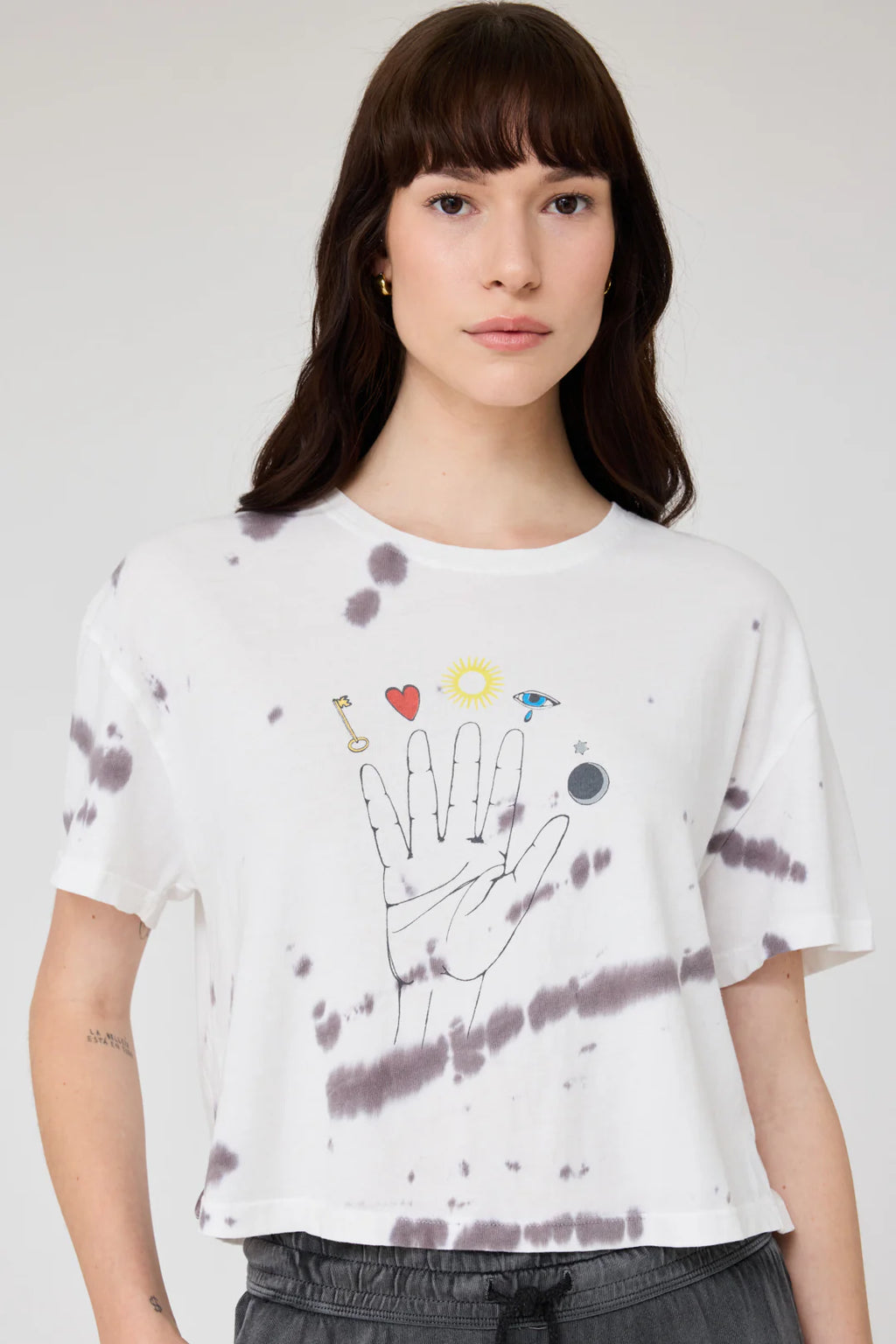 CLAUDIA TEE - BLACK TIE DYE