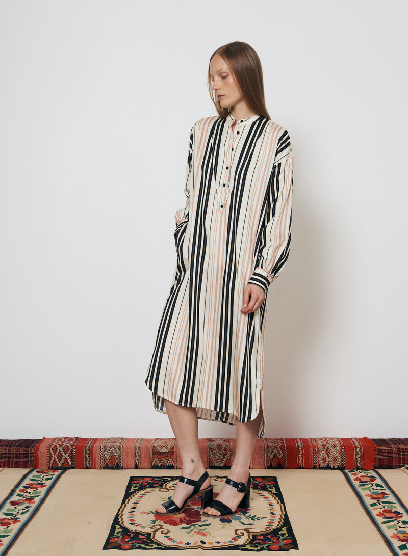 DINKA MIDI DRESS - SAVANNA ECRU