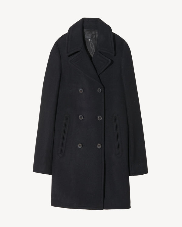 CASH PEACOAT - BLACK