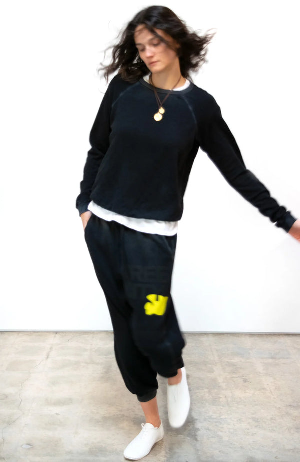 FREECITYLARGE SUNFADES POCKET SWEATPANT - SUPERBLACK