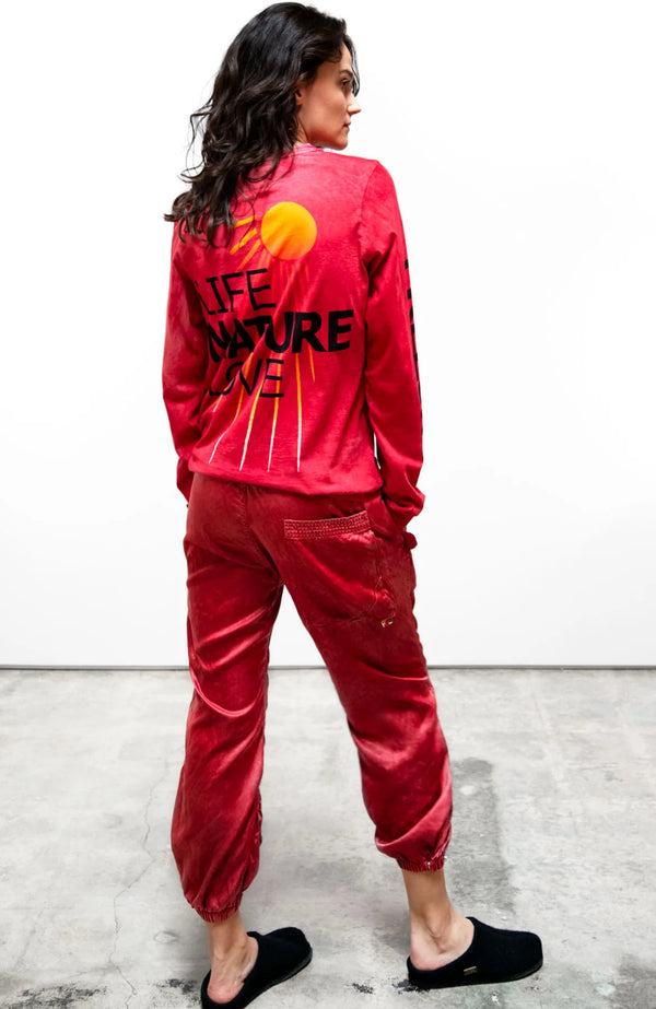 FREECITY LNLSUN LONGSLEEVE T - ARTYARD RED GLASS