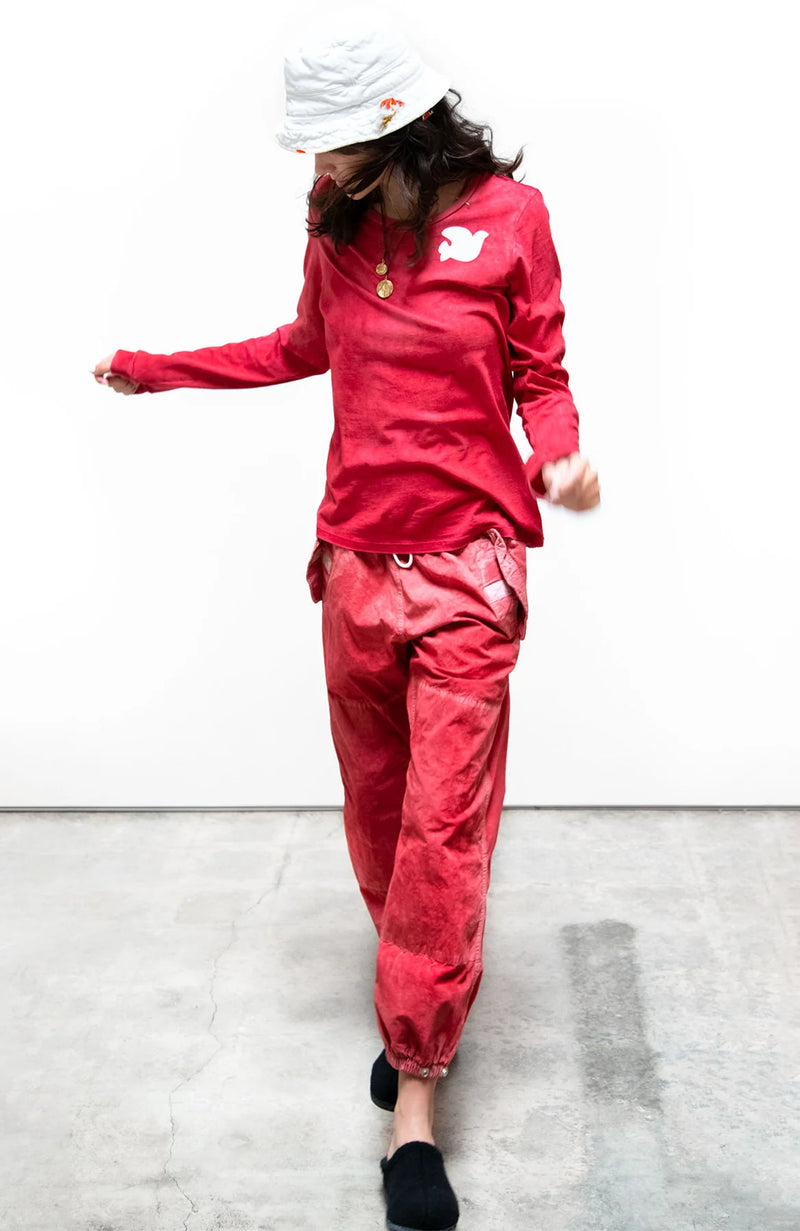 FREECITY LNLSUN LONGSLEEVE T - ARTYARD RED GLASS