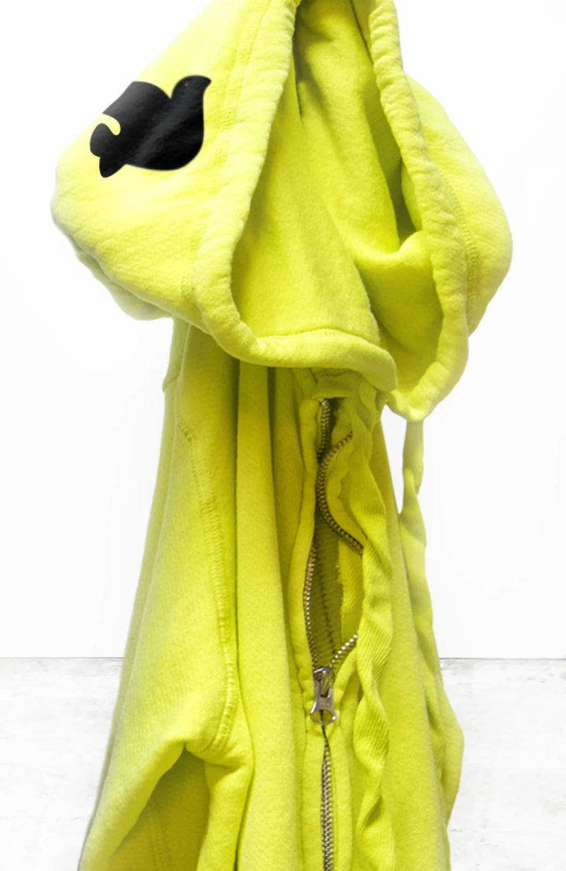 SUPERFLUFF LUX ZIP HOODIE - GLOWLIGHT YELLOW