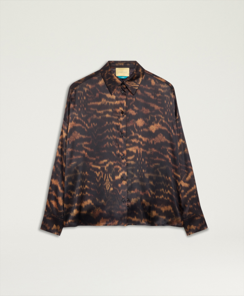 FLAU SHIRT - NERO/CARAMELLO