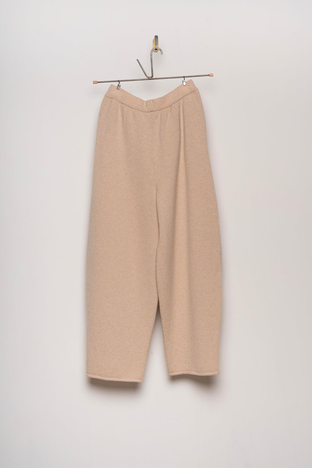 BARREL LEG CASHMERE PANTS