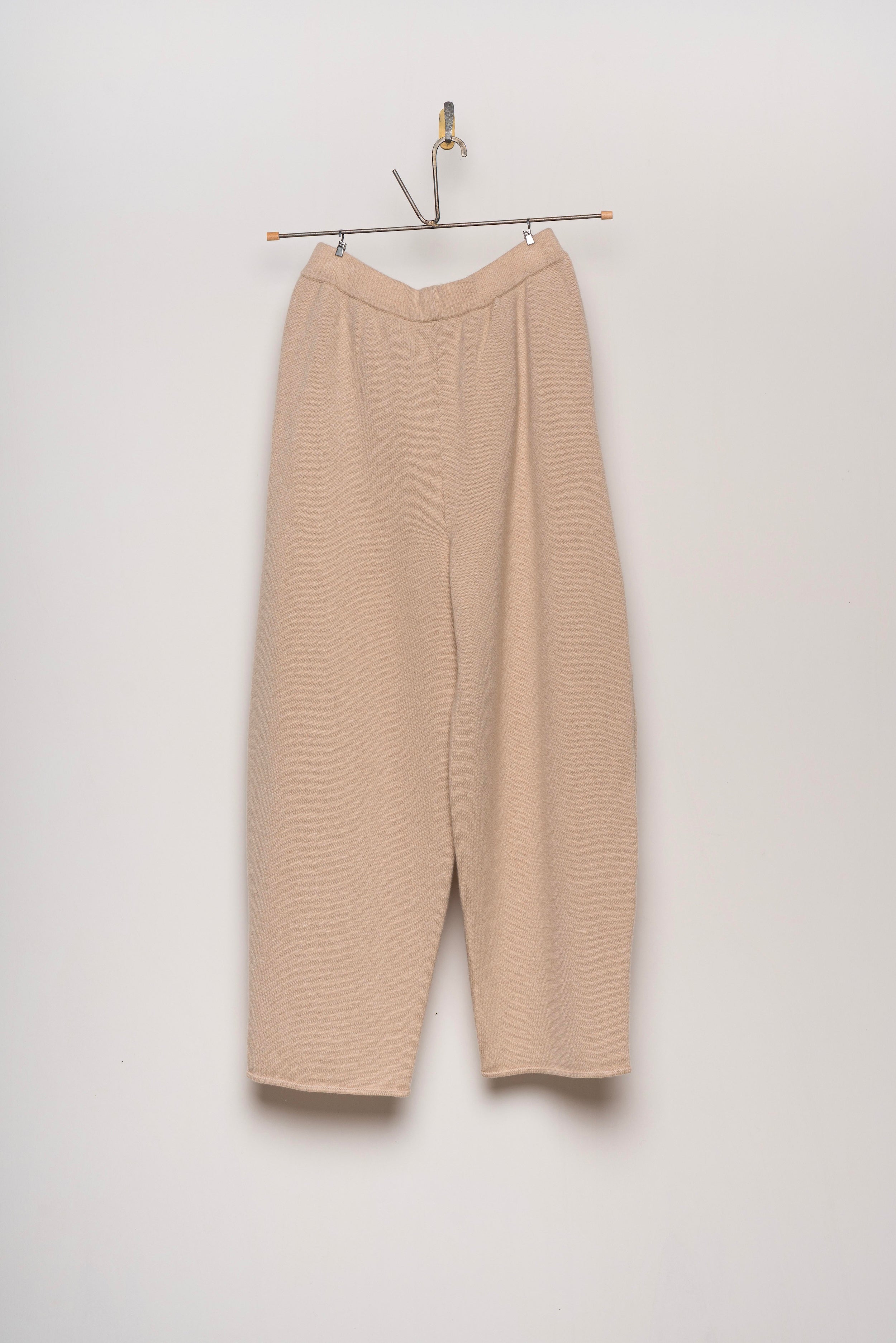 BARREL LEG CASHMERE PANTS