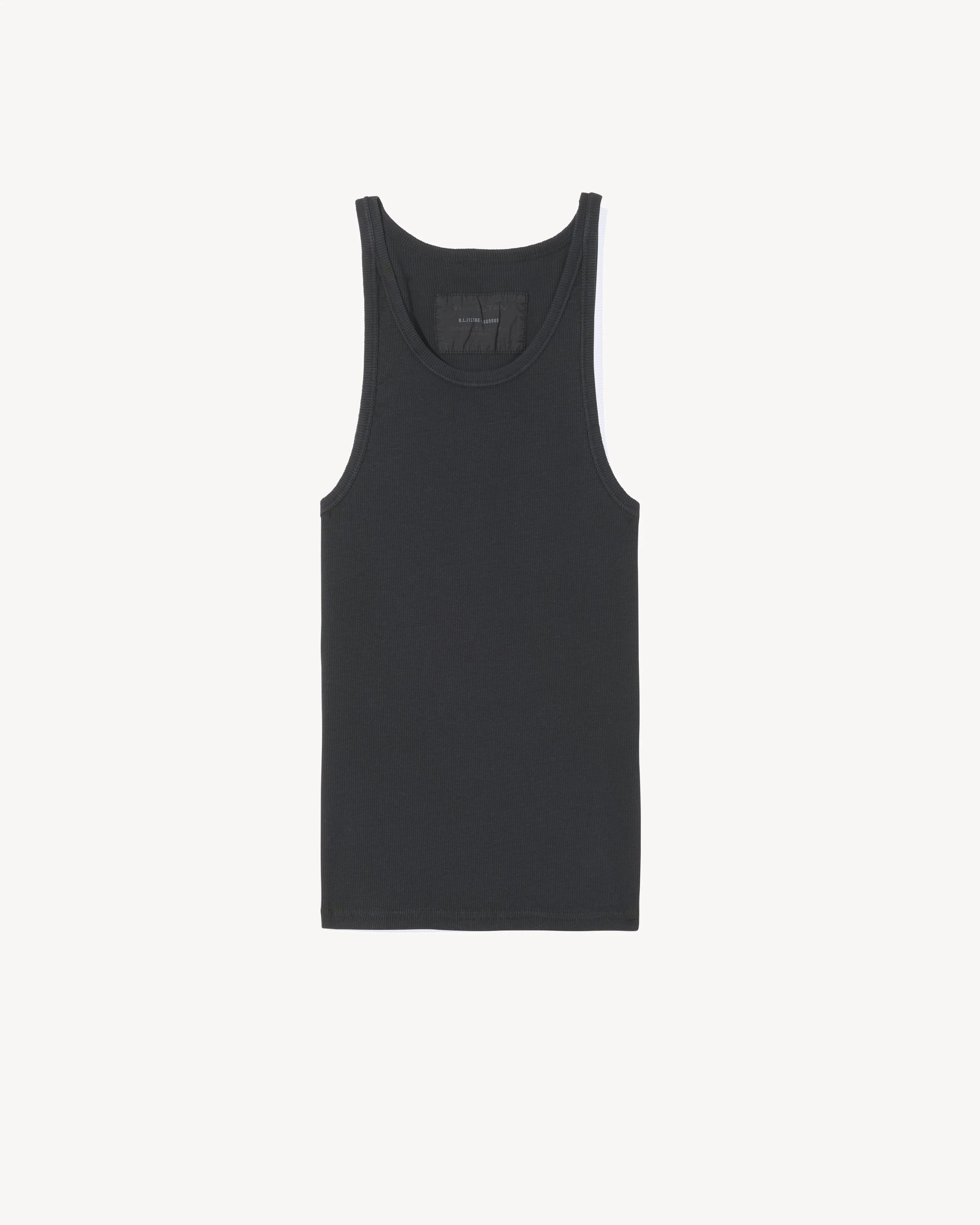 JENNIFER RIB TANK - JET BLACK