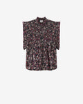 DERSIA TOP - BLACK/RASPBERRY