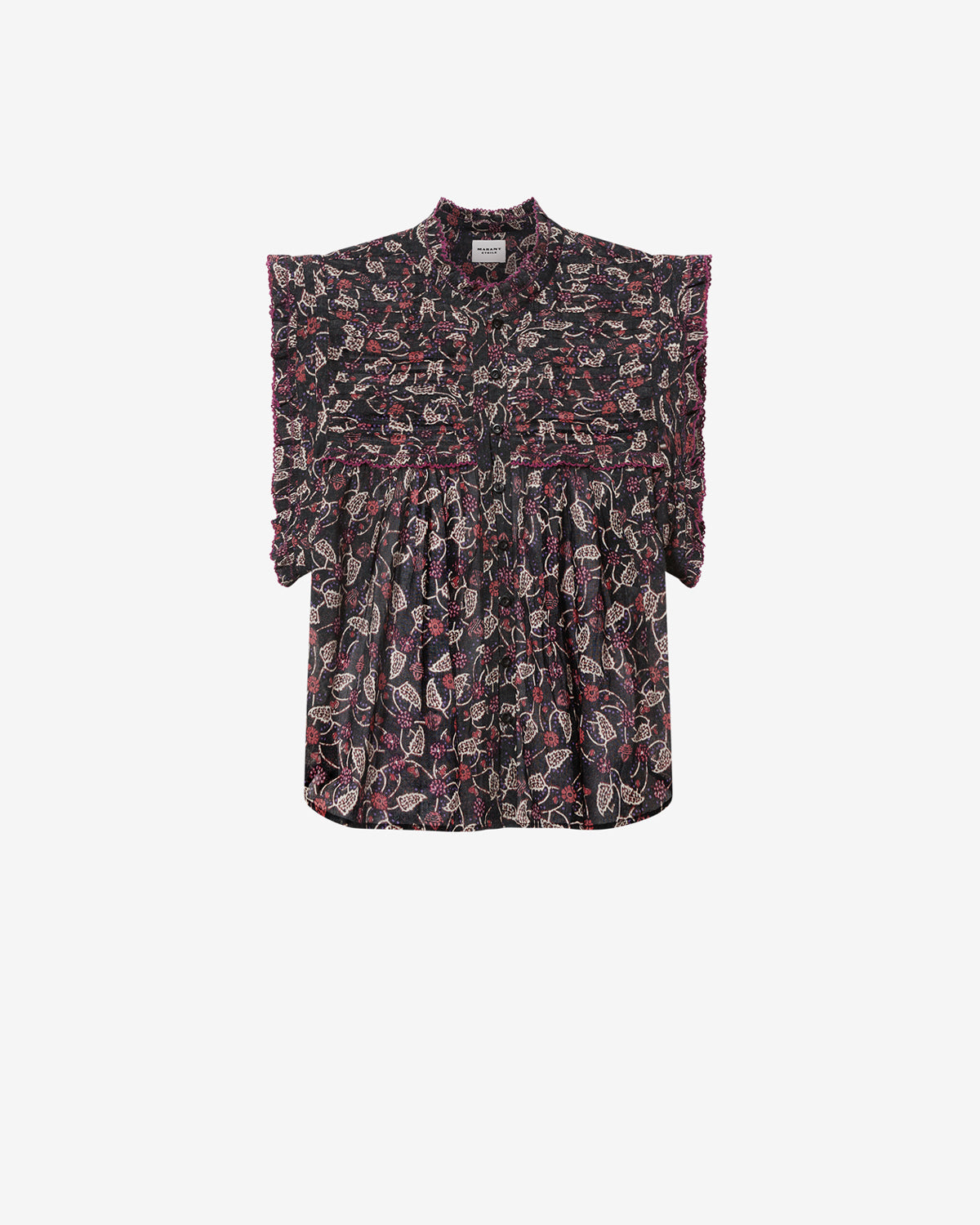 DERSIA TOP - BLACK/RASPBERRY