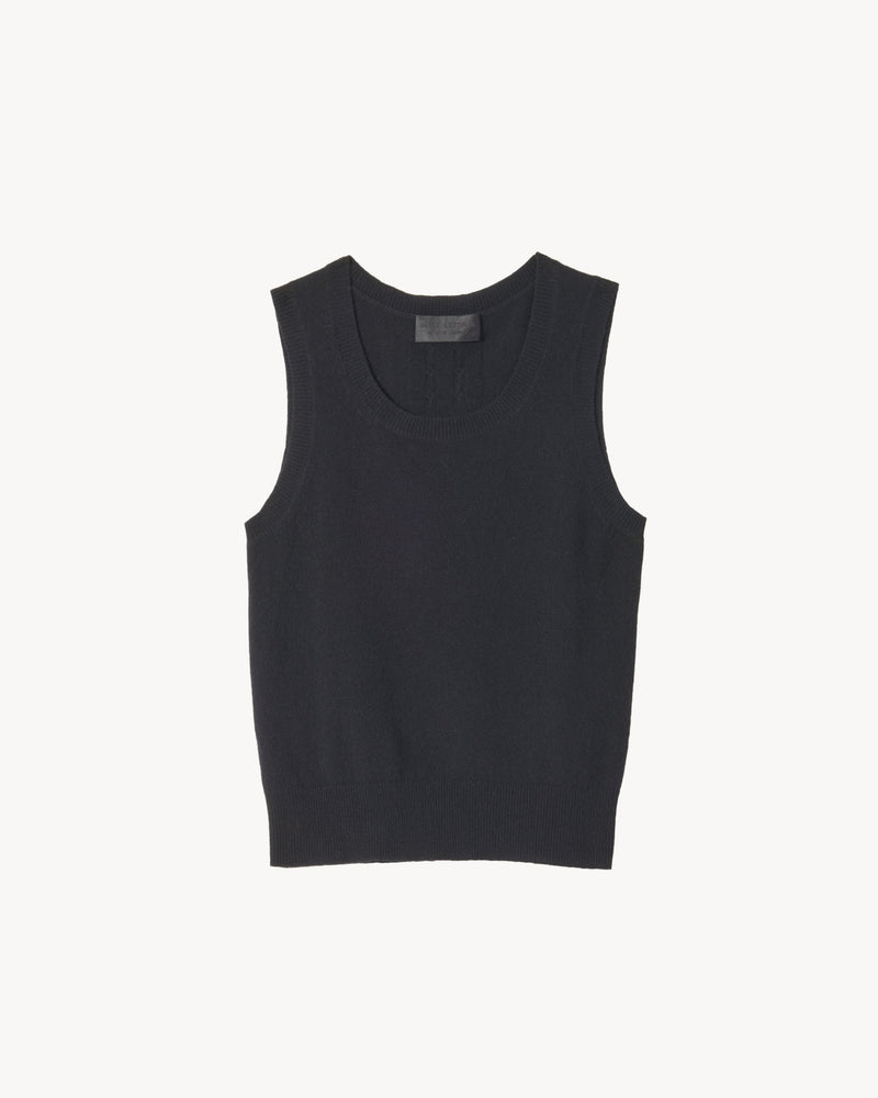 MAY SWEATER TANK - BLACK