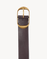NILI BELT - DARK BROWN W/ANTIQUE BRASS BUCKLE