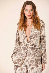 IRENE GIRAFFE PRINT JACKET - WHITE