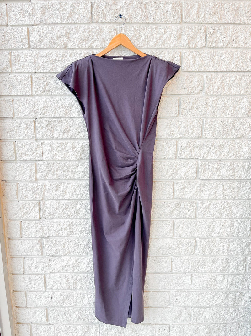 NADELA DRESS - DARK PLUM