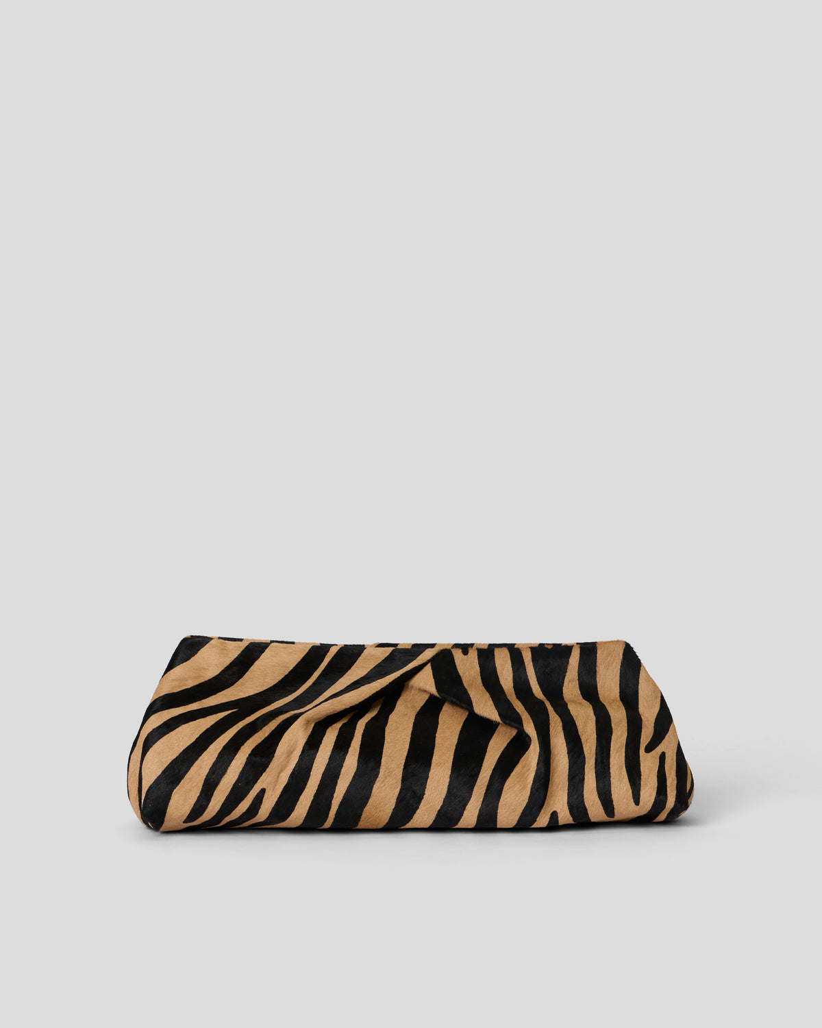 JINO CALF HAIR CLUTCH - MAXI ZEBRA