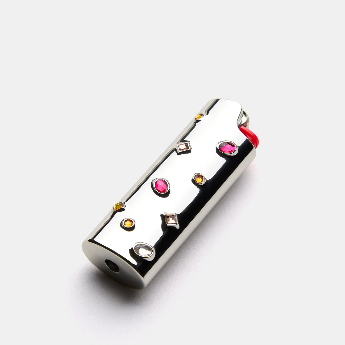 LITTLE GEMS LIGHTER CASE - PINK SILVER