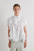 ROUCHED BUTTON UP TOP