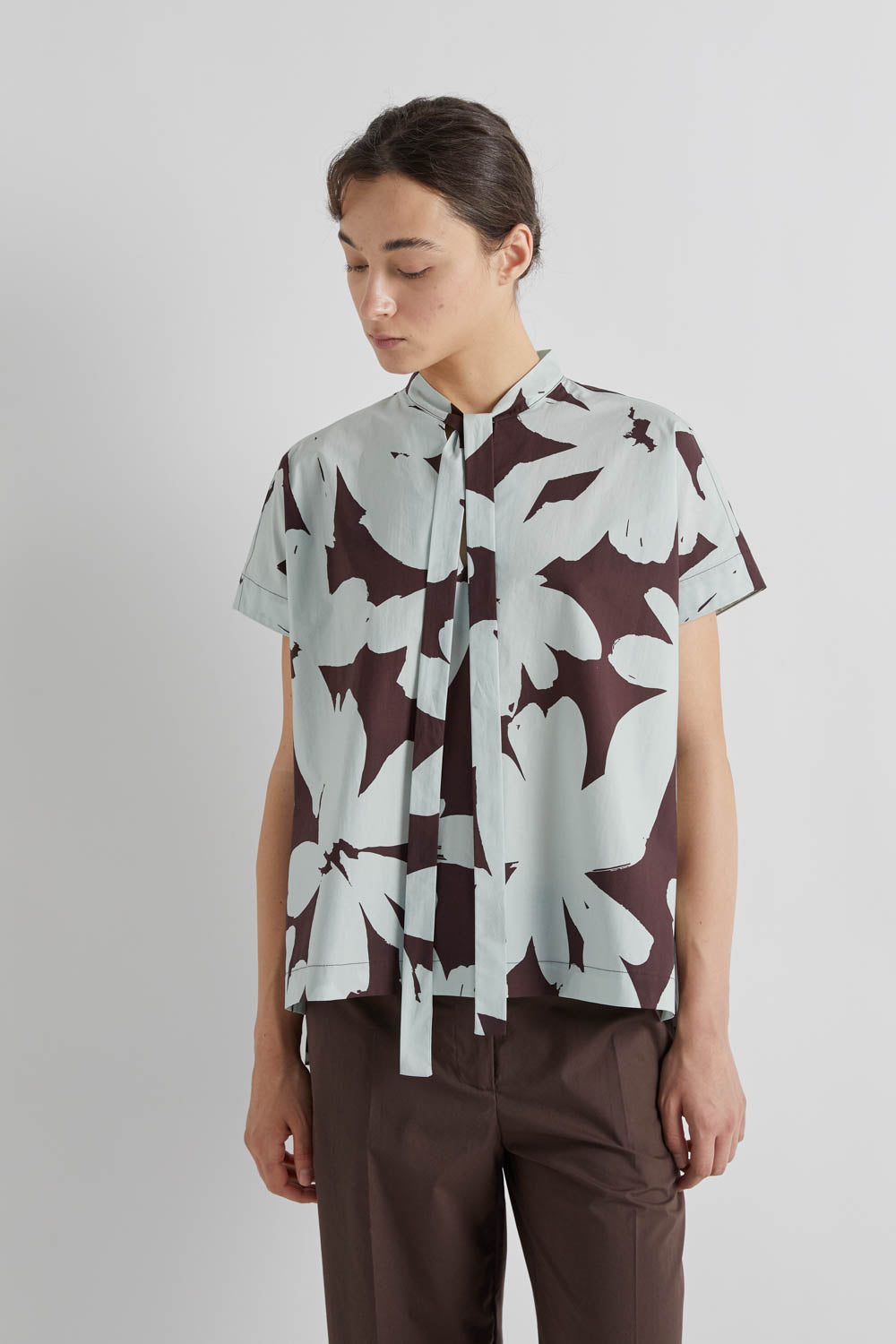 MINT FLORAL PRINT TOP