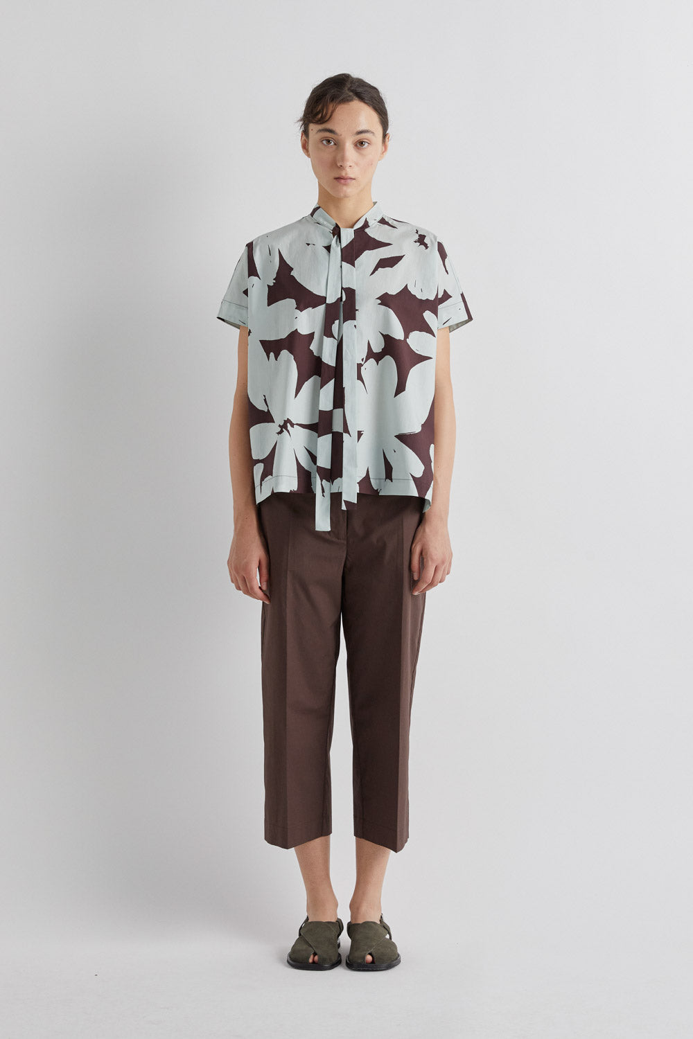 MINT FLORAL PRINT TOP