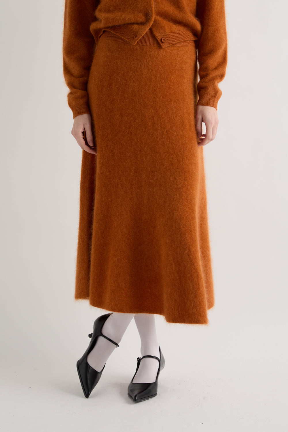 KNIT MIDI SKIRT
