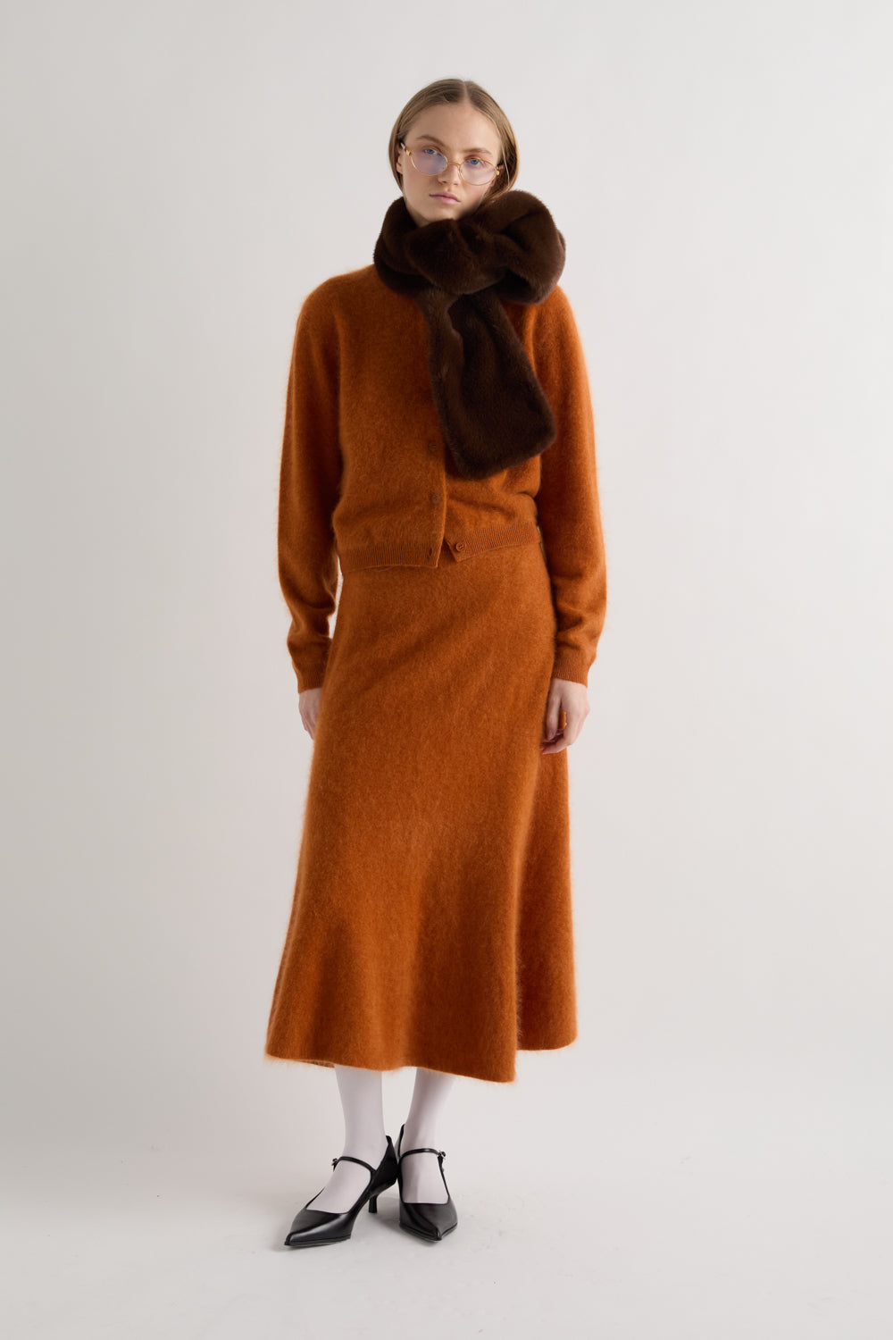 KNIT MIDI SKIRT
