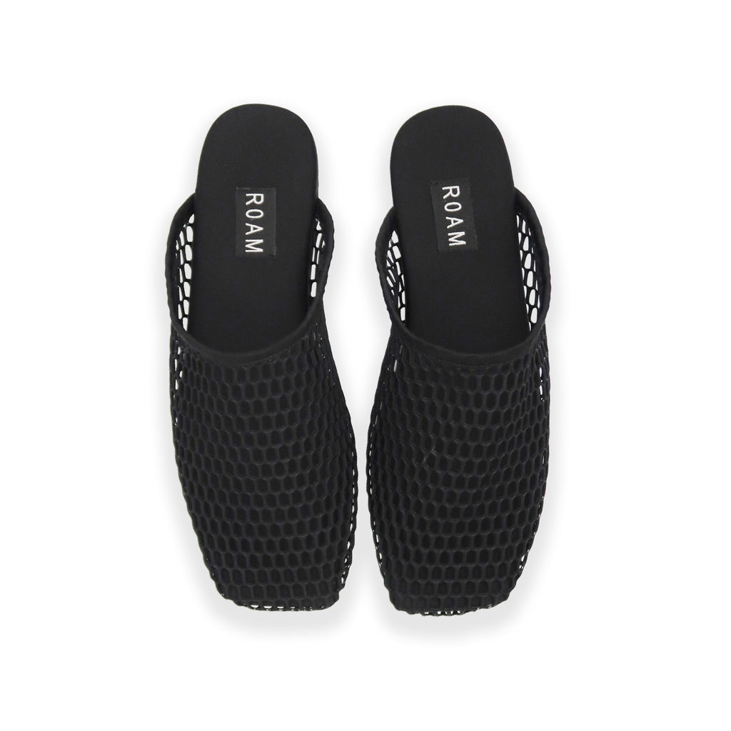 MESH BABOOSH MULE - BLACK