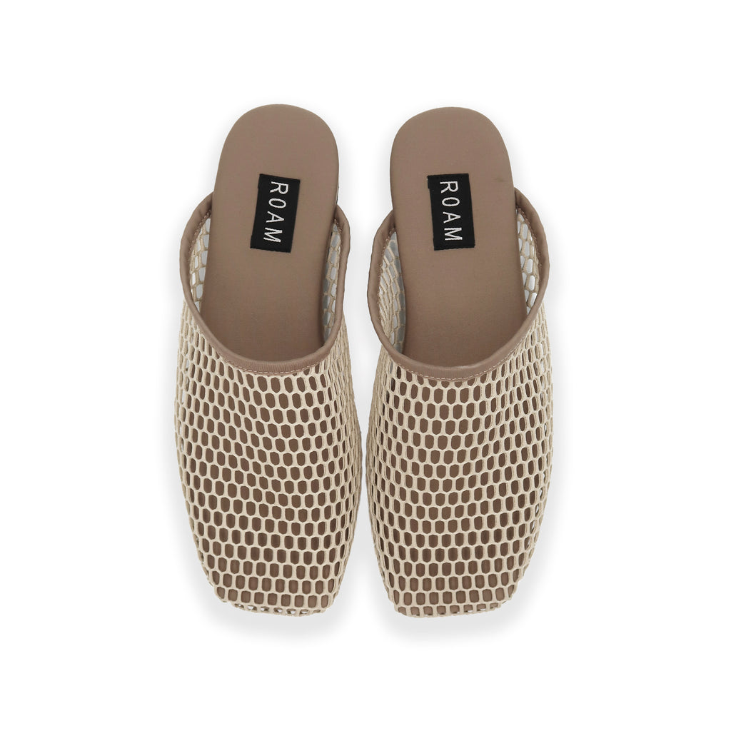 MESH BABOOSH MULE - CREAM