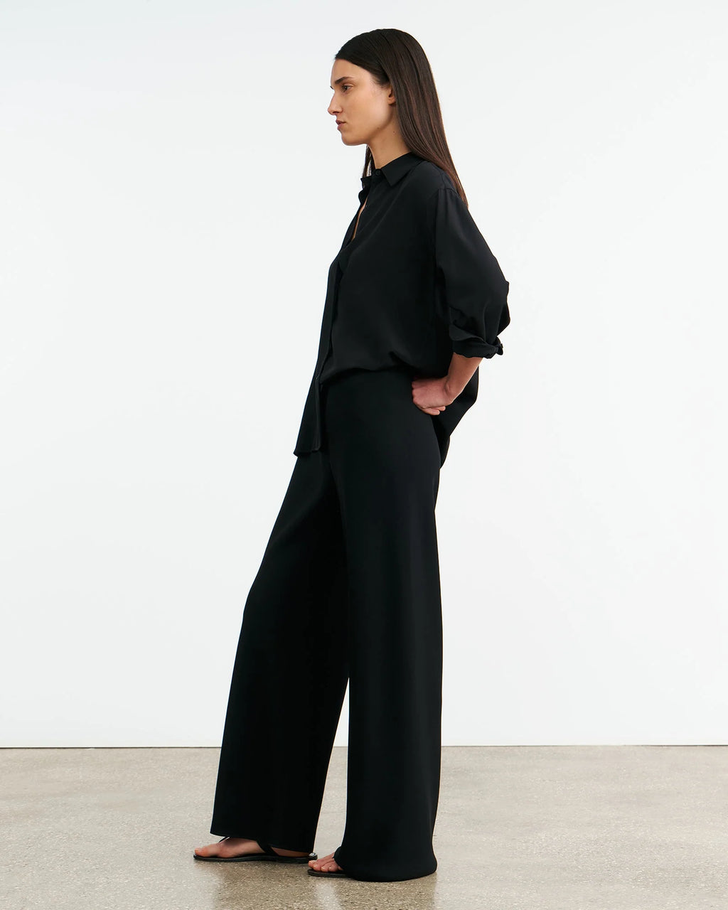 MARLOW WIDE LEG PANT- BLACK