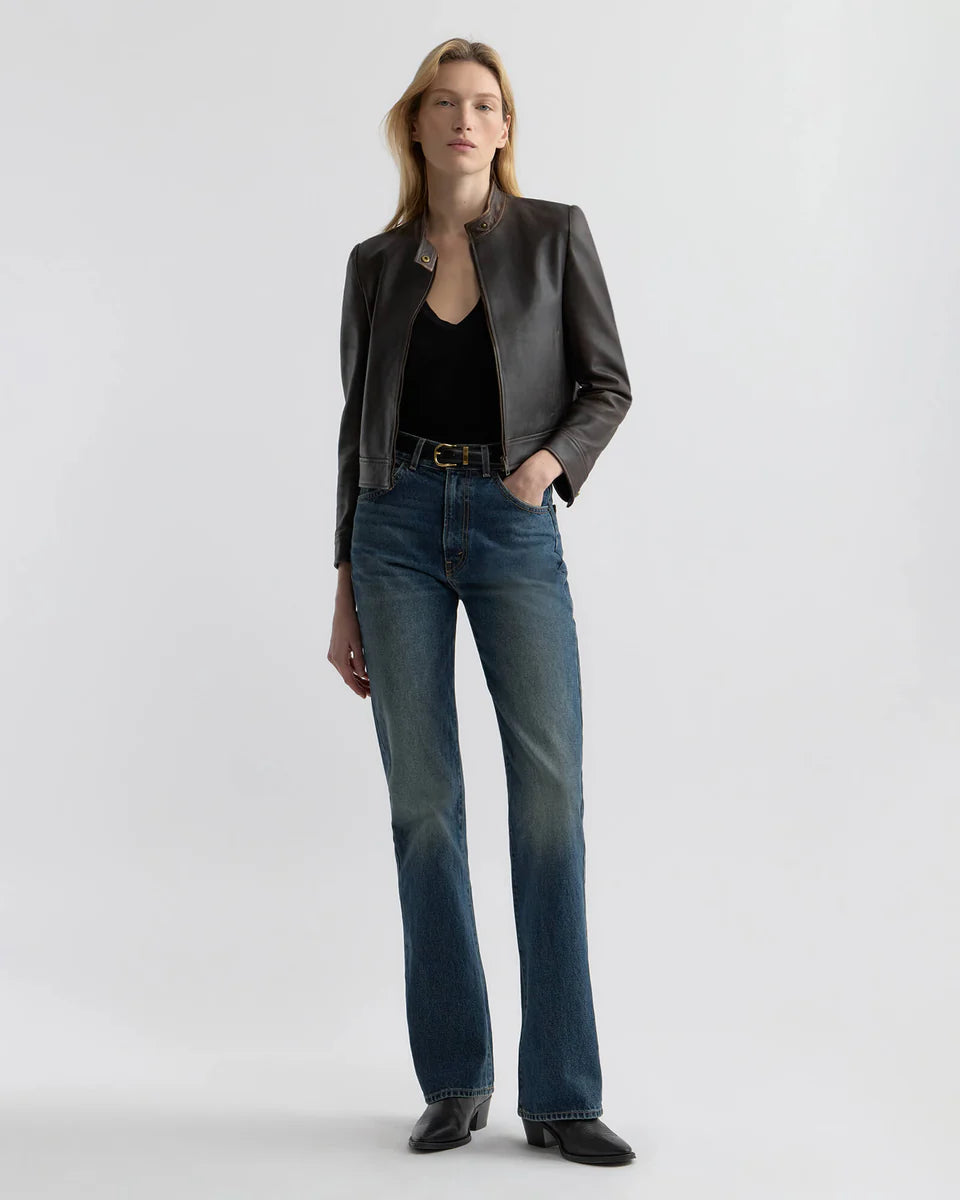 NICO SHRUNKEN LEATHER JACKET