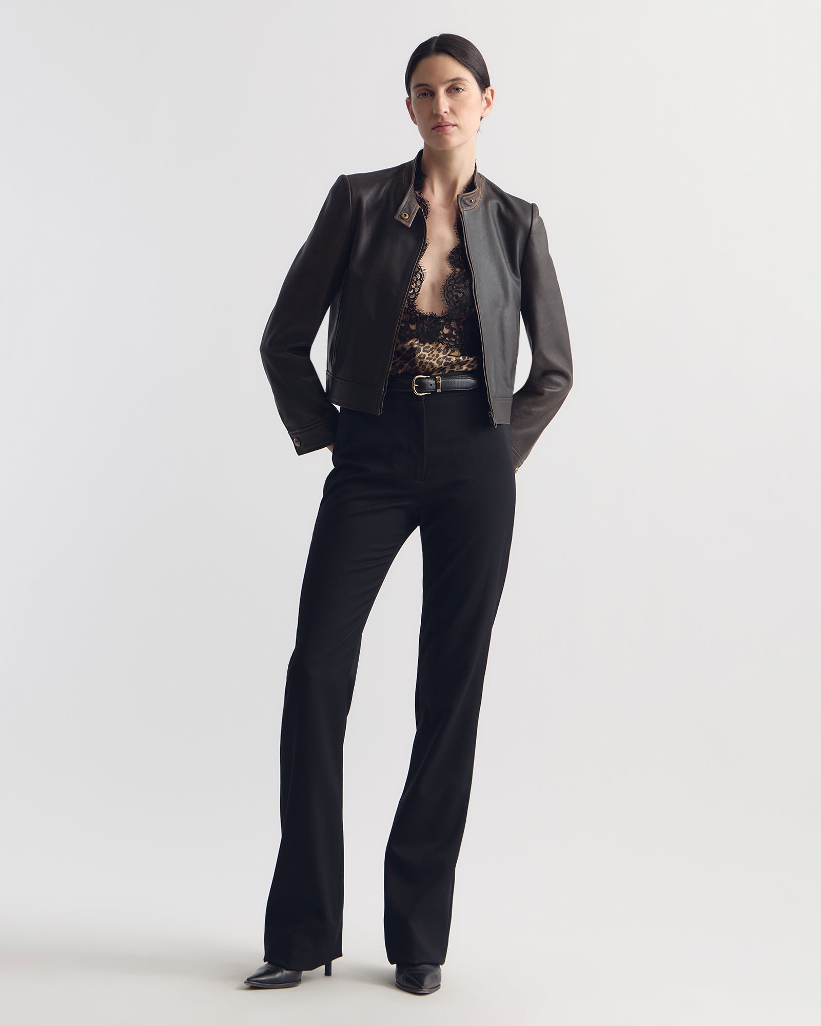 NICO SHRUNKEN LEATHER JACKET