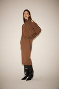 BOW NECK KNIT DRESS