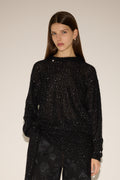 SEQUINED CREWNECK KNIT
