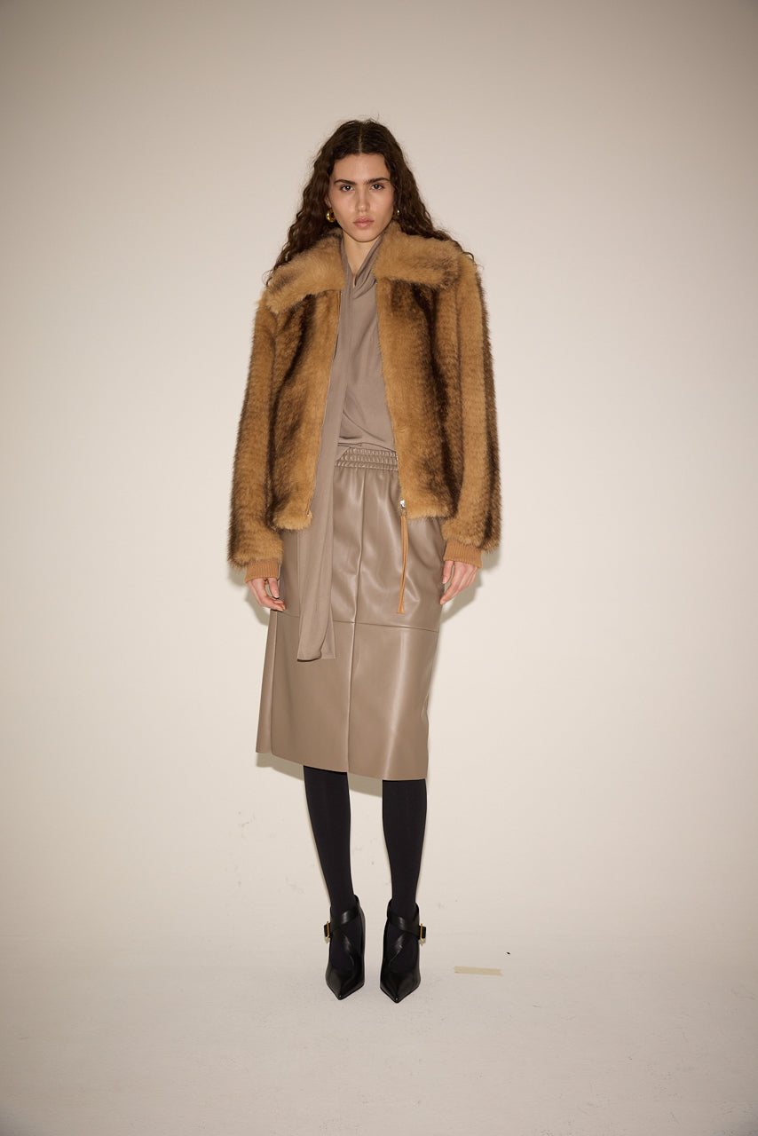 FAUX FUR FOX BOMBER