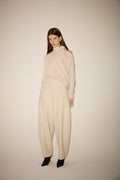 KNIT BARREL LEG TROUSER