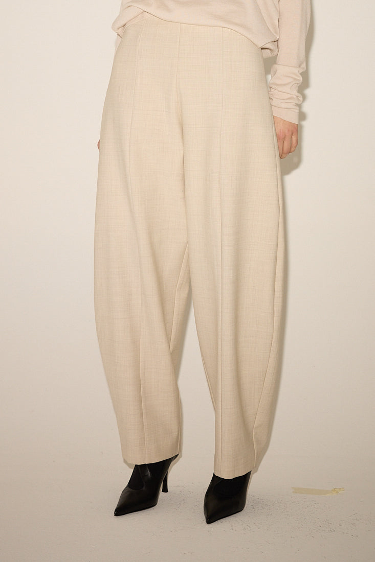 KNIT BARREL LEG TROUSER