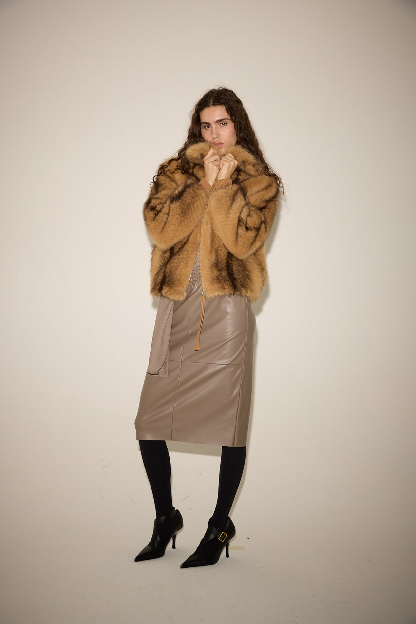 FAUX FUR FOX BOMBER