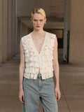 SLEEVELESS SEQUIN VEST