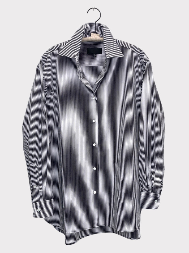 YORKE SHIRT - BLACK/WHITE STRIPE