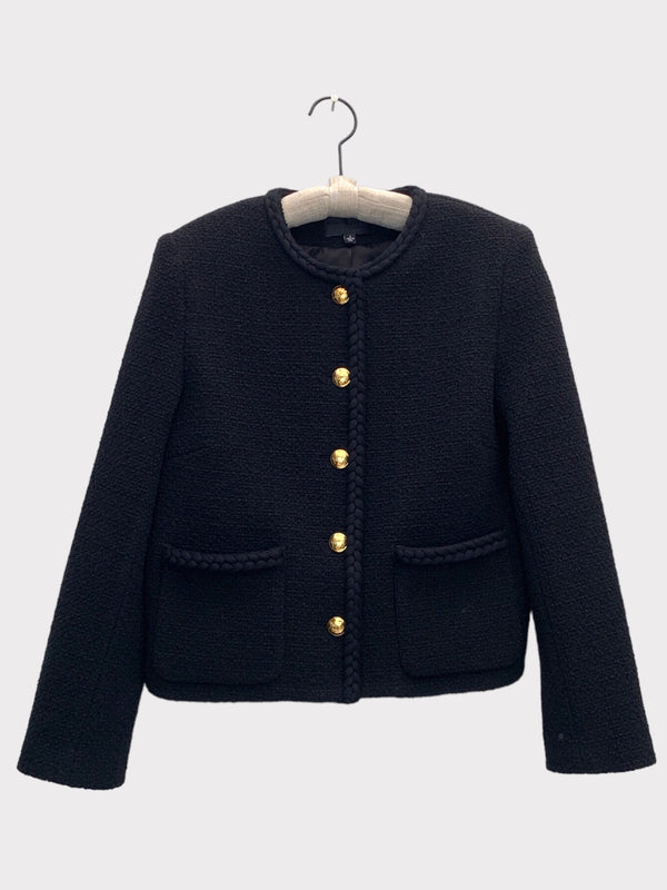 ROMY CROPPED JACKET - BLACK