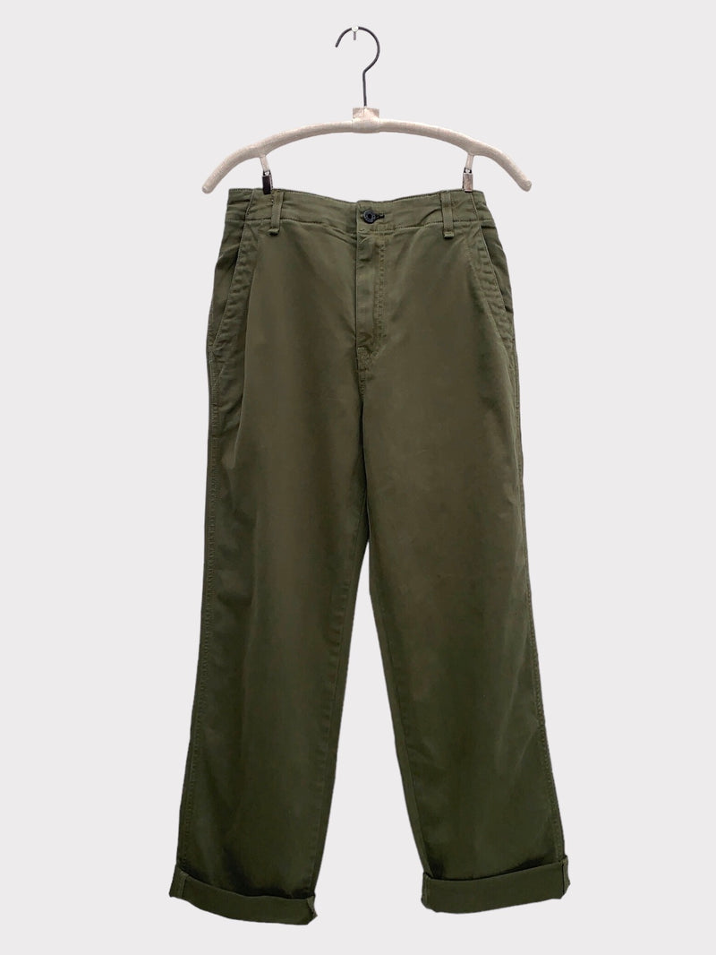 TWILL CHINO DROP RISE - OLIVE