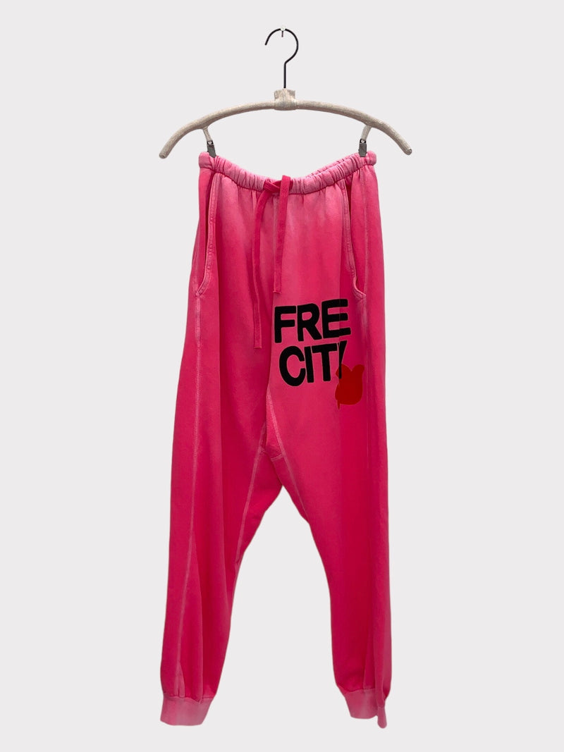 FREECITYLARGE SUNFADES POCKET SWEATPANT - PINK PLANT