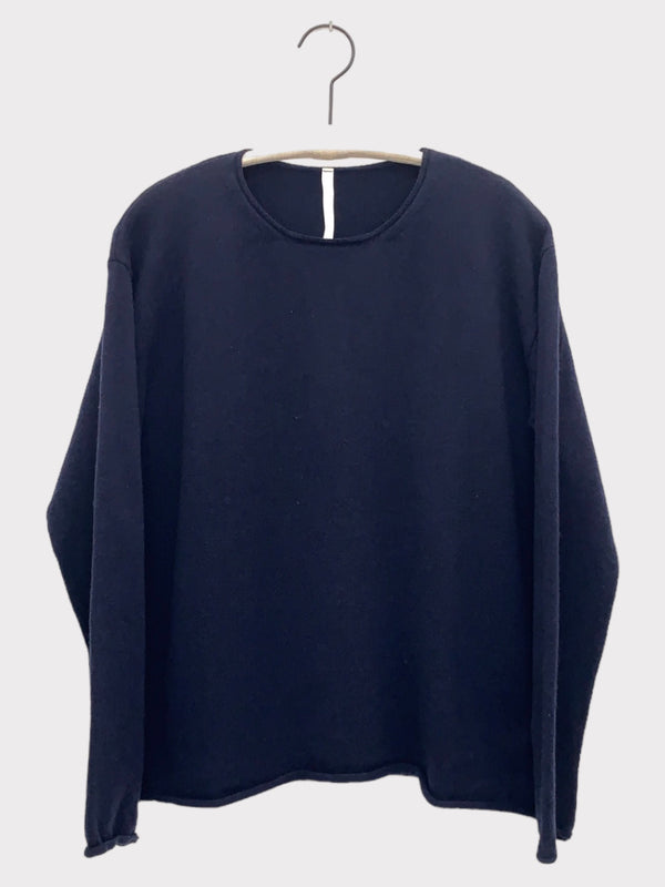 OVERSIZED ROUNDNECK PULLOVER - FW2329 - NAVY
