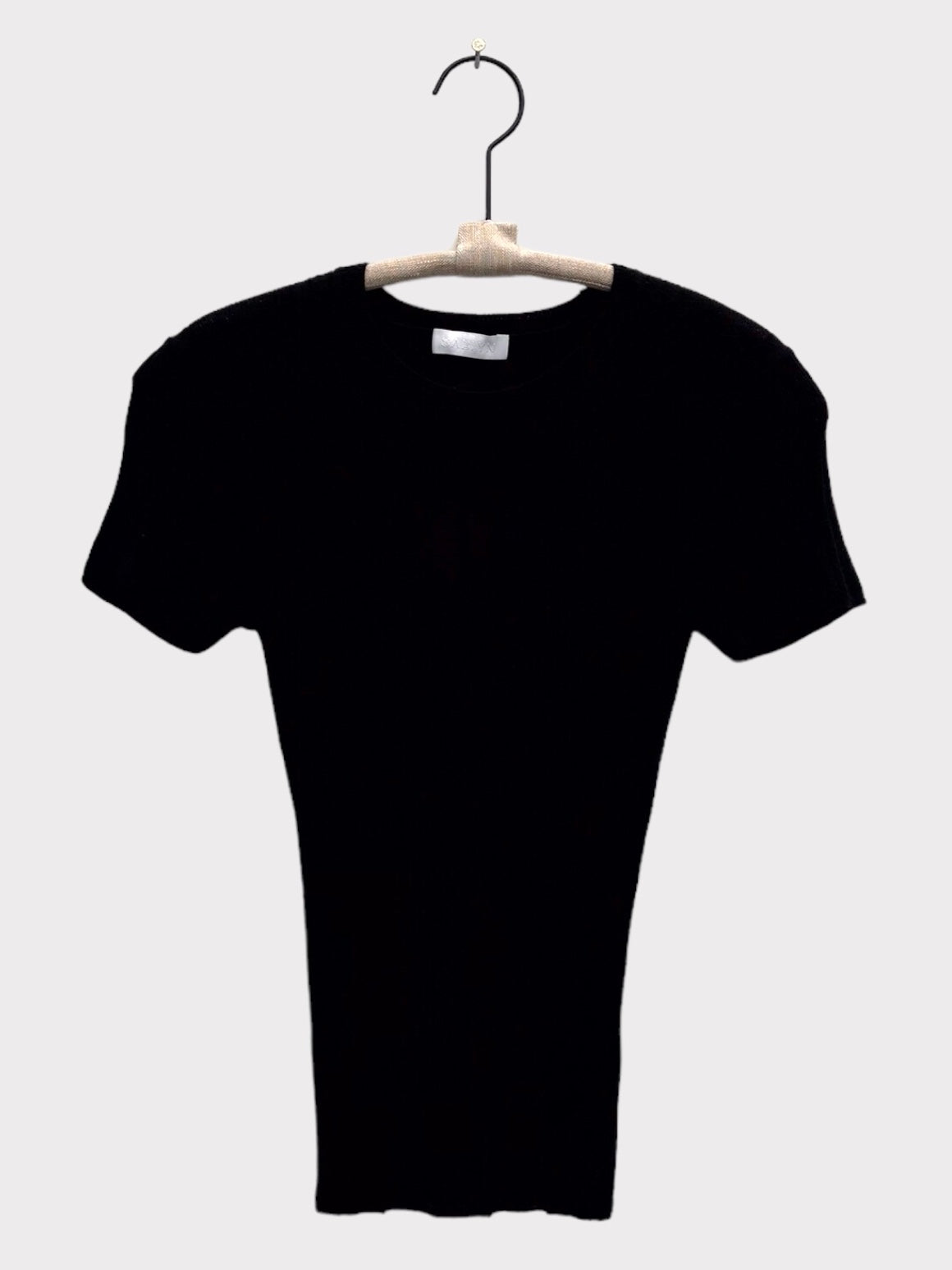 ISOLDE SLIM CREWNECK TEE - BLACK