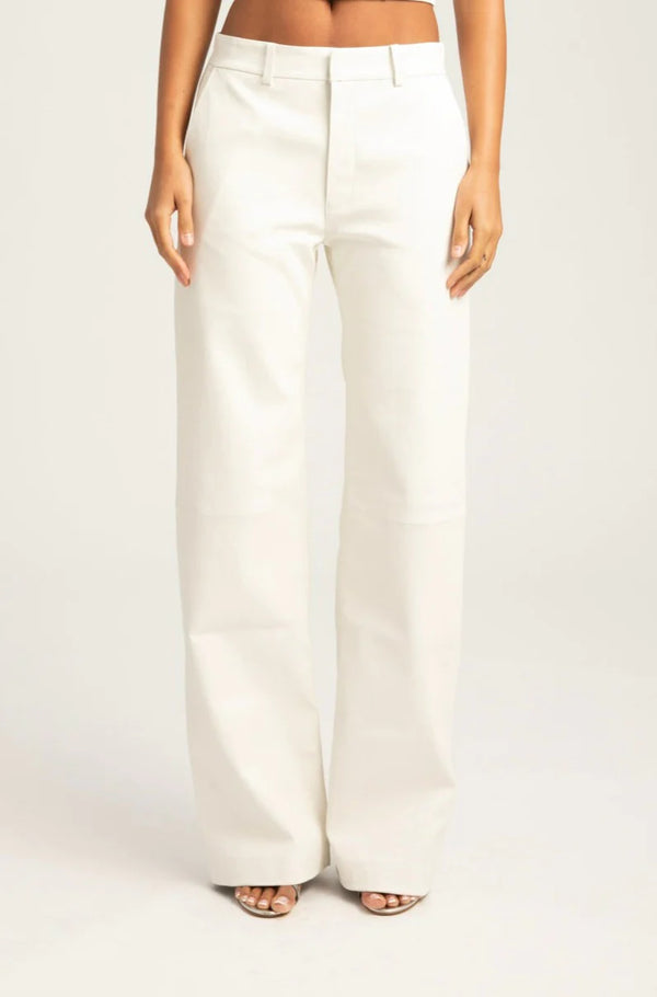 BAGGY LOWRISE TROUSERS - WHITE