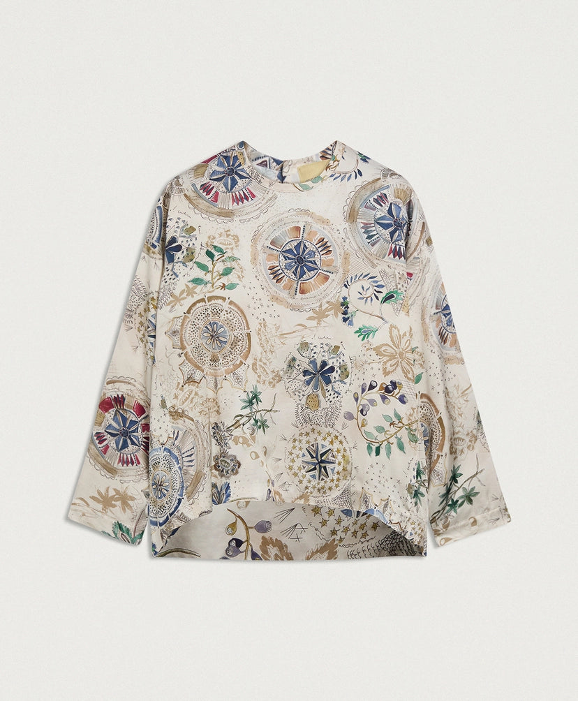 STILLA BLOUSE - AVORIO MULTICOLOR