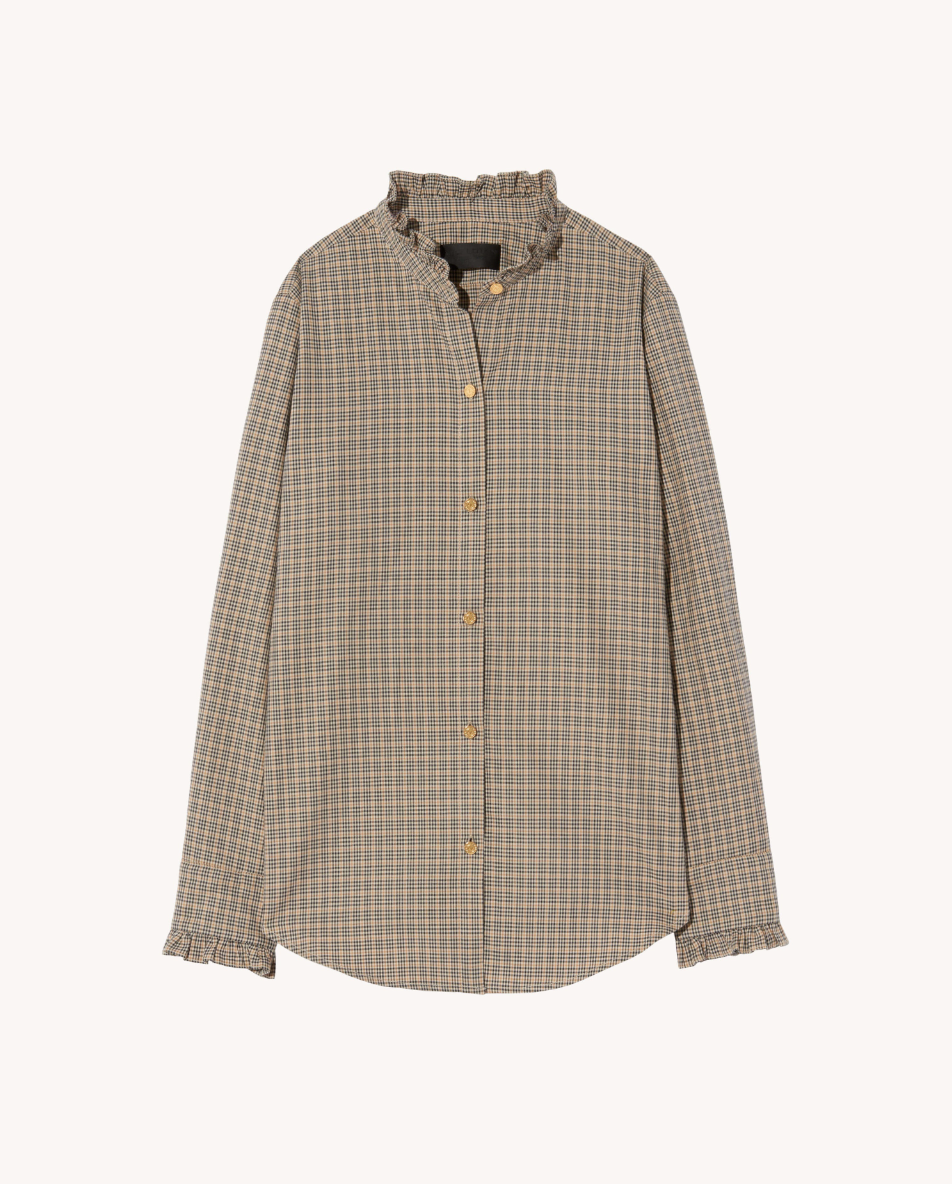 LYDIA SHIRT - HONEY CHECK