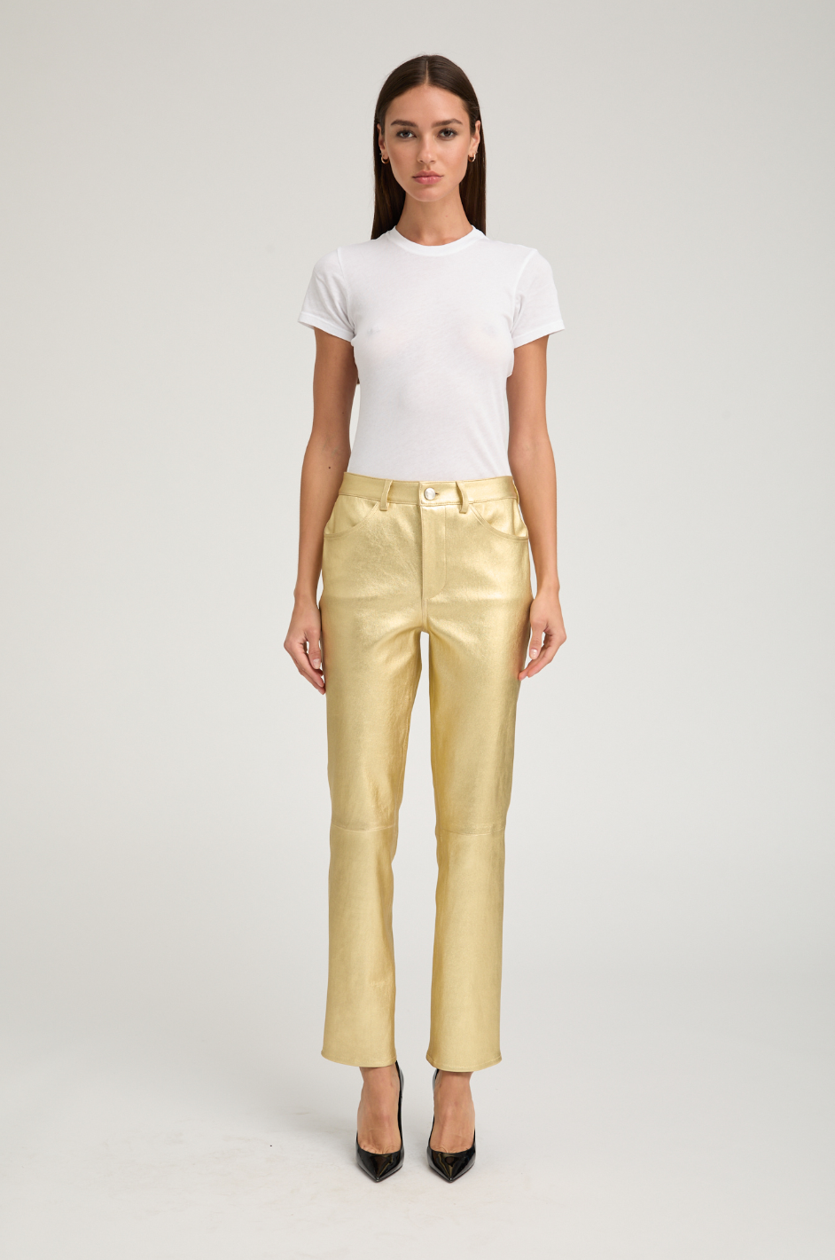 5 POCKET ANKLE SLIM STRAIGHT - GOLD