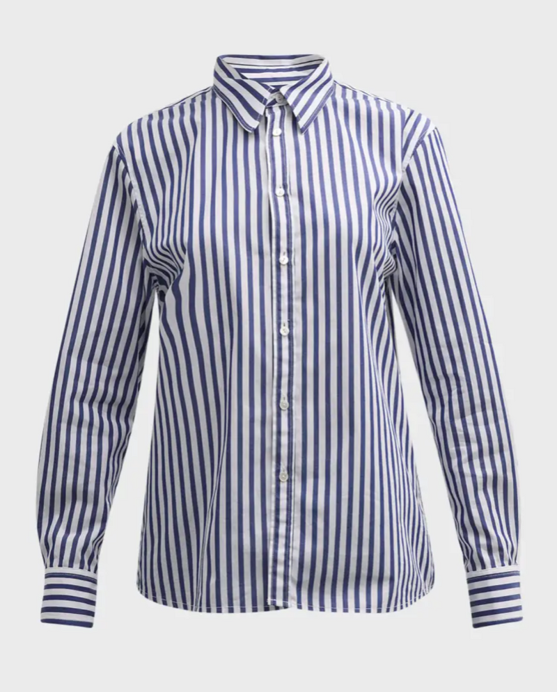 RAPHAEL CLASSIC SHIRT - DARK NAVY WHITE