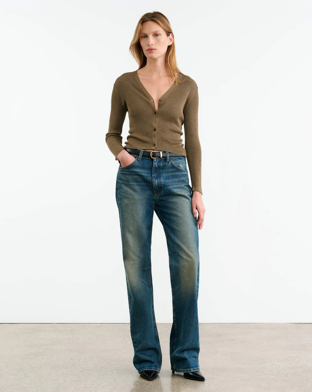 NARI CARDIGAN - MILITARY GREEN