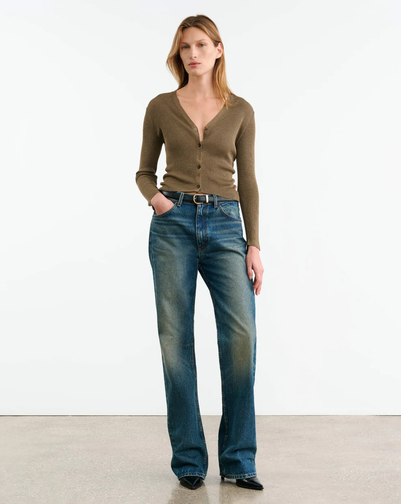 NARI CARDIGAN - MILITARY GREEN