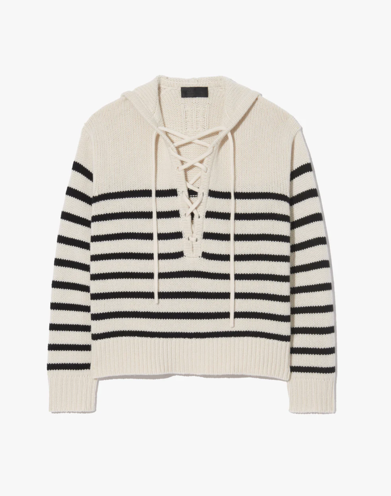 NOEMI - STRIPE SWEATER - IVORY/BLACK STRIPE